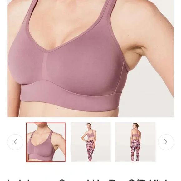 Lululemon Speed Up Mauve Pink Sports Bra - Picture 2 of 9